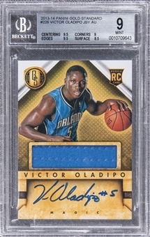 2013/14 Panini Gold Standard #226 Victor Oladipo Signed Jersey Rookie Card - BGS MINT 9/BGS 10